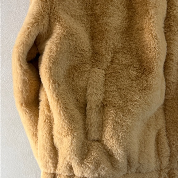 UGG Women’s Teddy Fleece Zip Jacket Beige Sherpa Cozy Winter Coat - Size XL - Picture 5 of 9